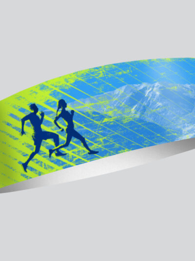 čelenka leto športová peax running green blue 9 cm