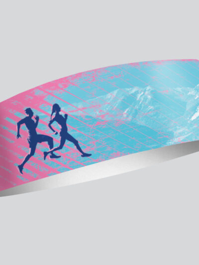 čelenka leto športová peax running pink blue 9 cm