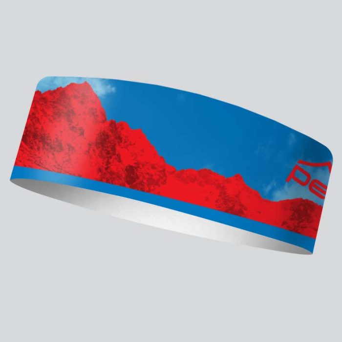 čelenka leto športová peax mountain blue red 9 cm