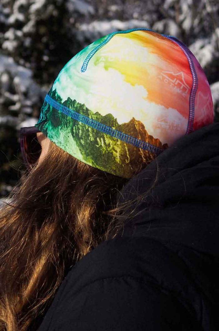 športová čiapka zimná peax rainbow