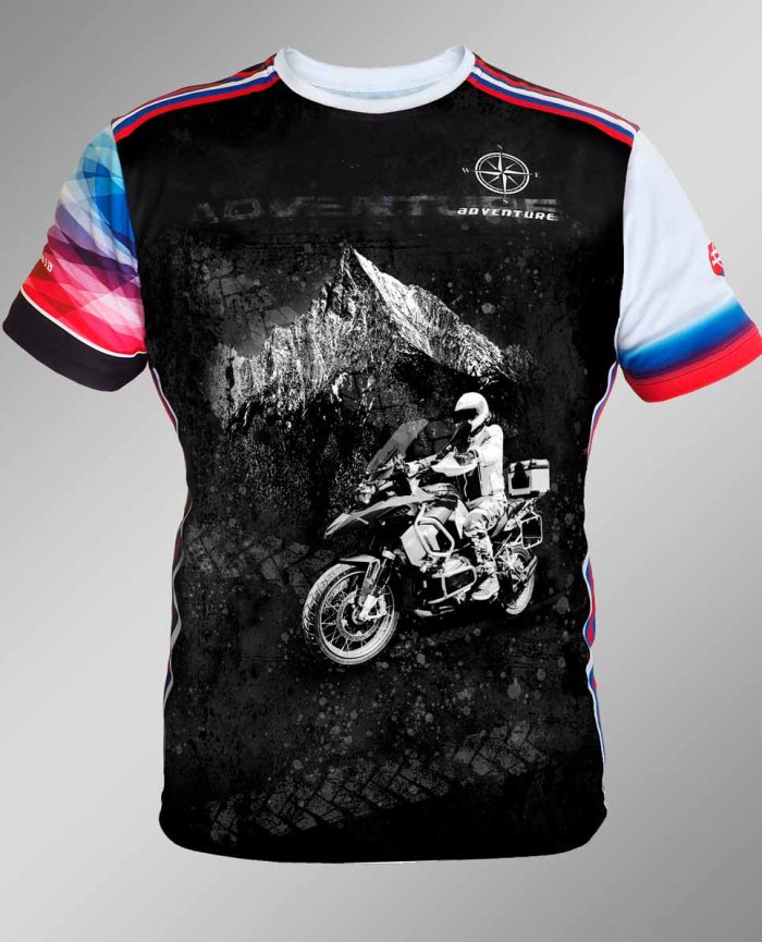 funkčné tričko pánske moto enduro slovakia adventure black jm active