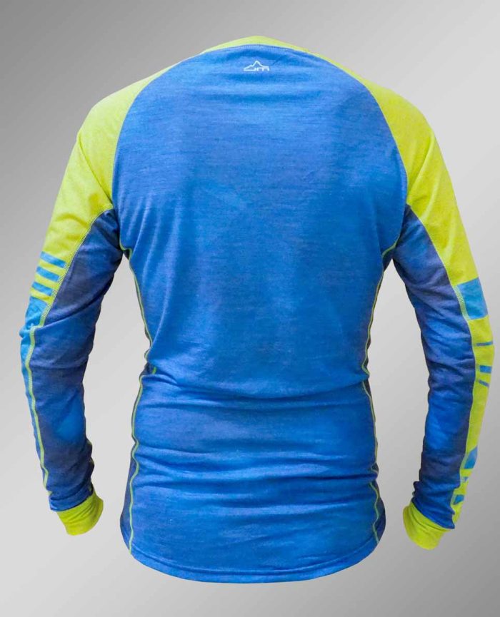termoprádlo funkčné tričko merino pánske dlhý rukáv outdoor bakchus windows blue
