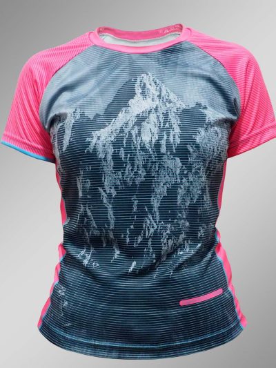funkčné tričko dámske peak lomnický štít grey pink jm active